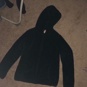 Warm Plain Black Hoodie